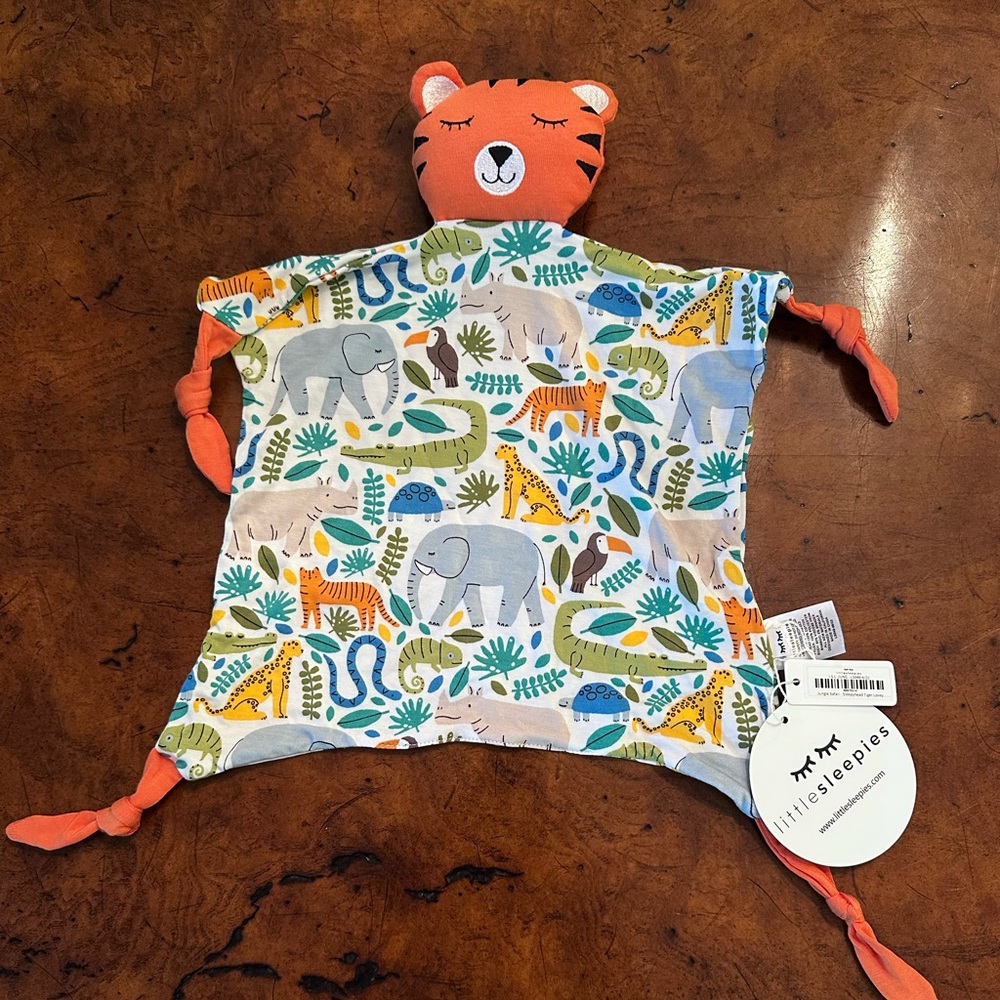 Little Sleepies jungle safari sleepyhead tiger lovey nwt